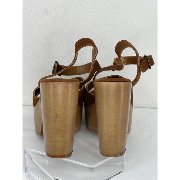 Steve Madden Clique Chestnut Platform Heel Sandals Size 8.5M - Picture 4 of 7